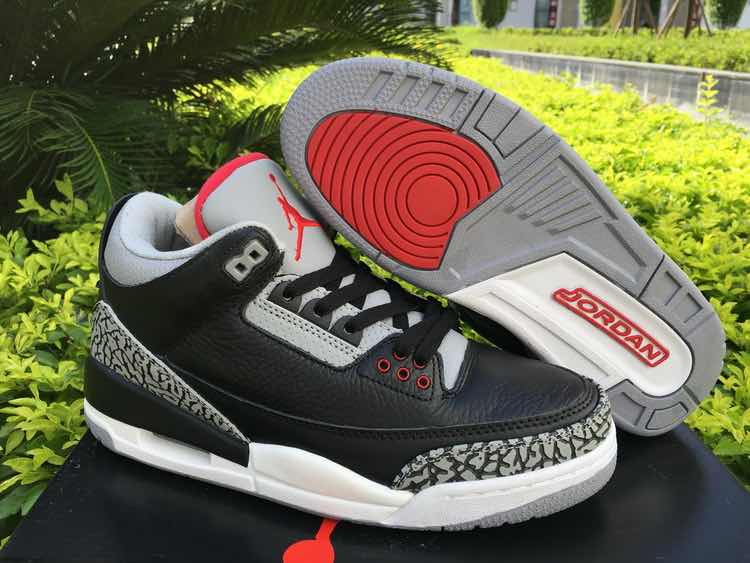 Nike Air Jordan 3 Black Red Sneakers