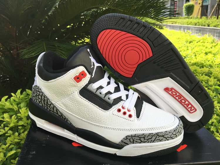 Nike Air Jordan 3 White Black Red Sneakers