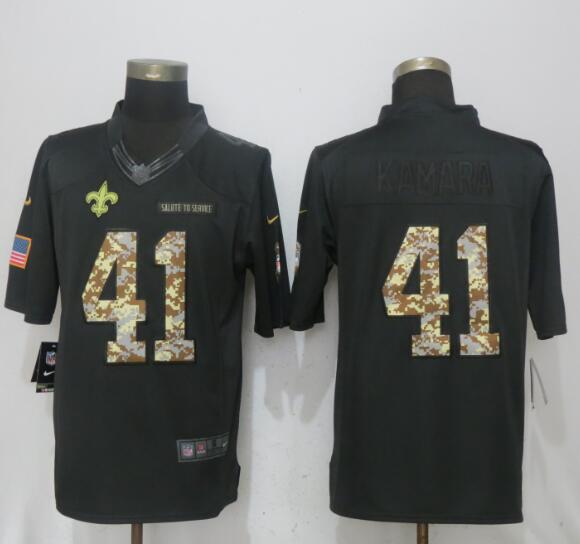 Nike New Orleans Saints 41 Kamara Anthracite Salute To Service Limited Jersey