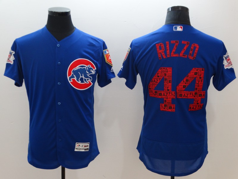 MLB Chicago Cubs #44 Rizzo Blue 2018 Jersey