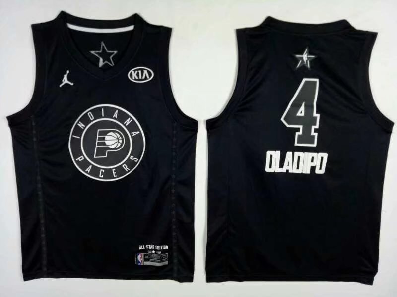 NBA Indiana Pacers #4 Oladipo 2018 All Star Black Jersey