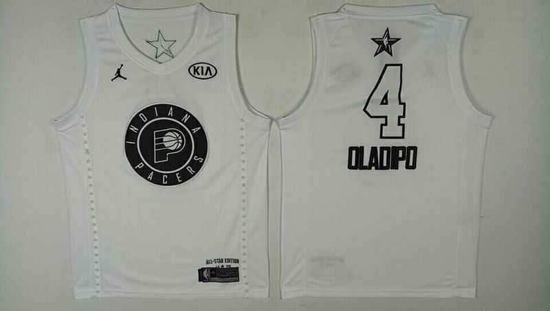 NBA Indiana Pacers #4 Oladipo 2018 All Star White Jersey