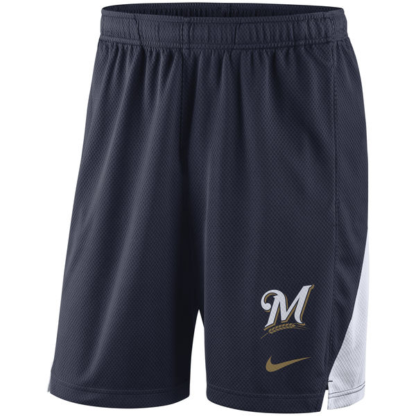 Mens Milwaukee Brewers Nike Navy Franchise Performance Shorts