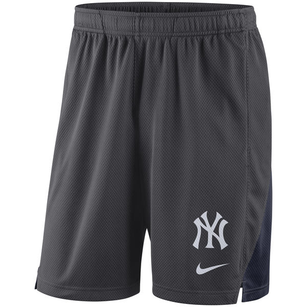 Mens New York Yankees Nike Anthracite Franchise Performance Shorts