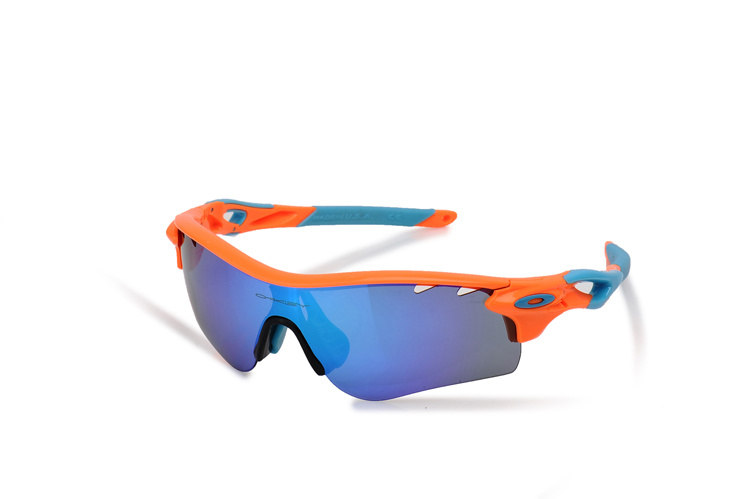 PATH OO9181-23 Matte Black Ink-OO Orange Iridium Polarized Vented & Blue Iridium Vented Sunglasses