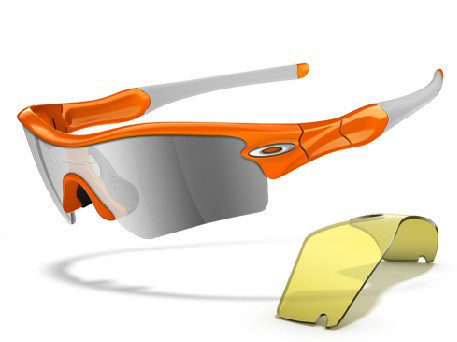 POLARIZED RADAR PITCH 09-764 Polished Orange-White Sunglasses