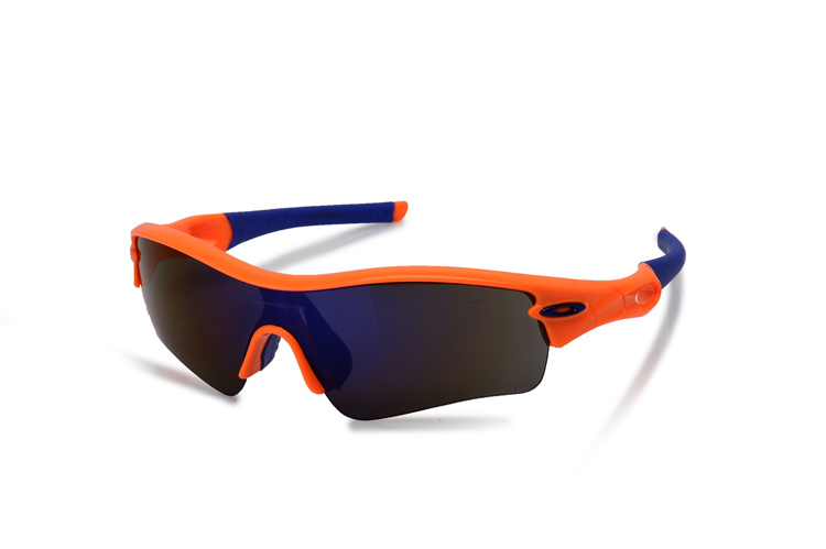 POLARIZED RADAR PITCH 09-764 Polished Orange Blue Sunglasses