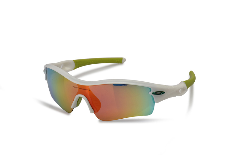 POLARIZED RADAR PITCH 09-764 Polished White Green Sunglasses