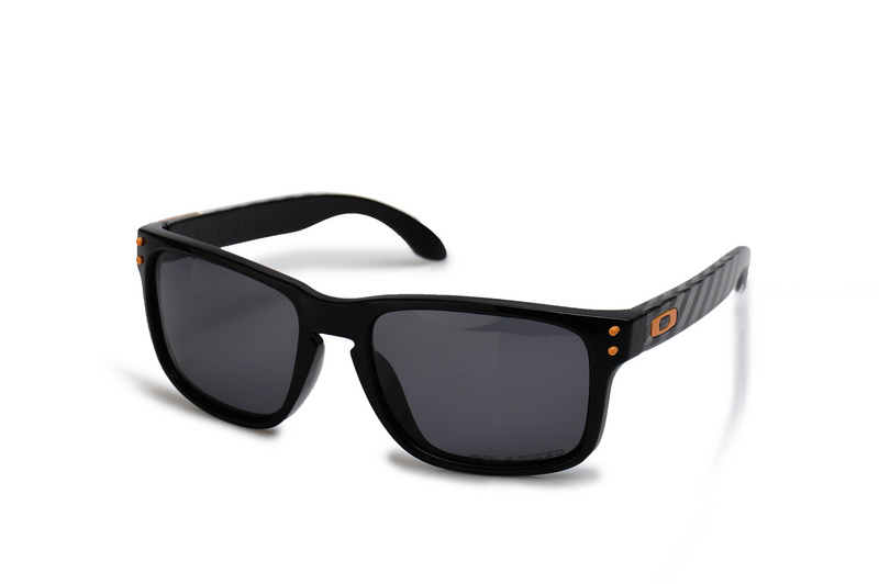 HOLBROOK OO9102 Polished Black Orange Polarized Sunglasses