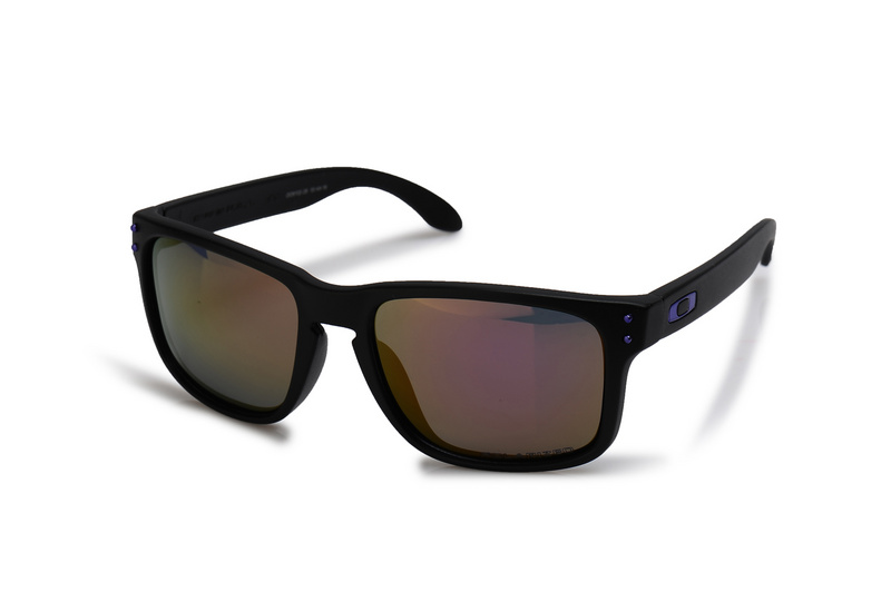 HOLBROOK OO9102 Polished Black Purple Polarized Sunglasses