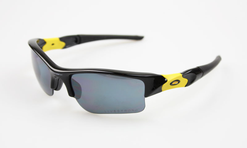 FLAK JACKET XLJ 03-899 Polished Black Yellow Iridium Sunglasses