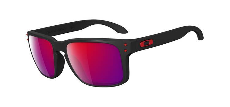 HOLBROOK OO90102 Matte Black-Positive Red Iridium Sunglasses 