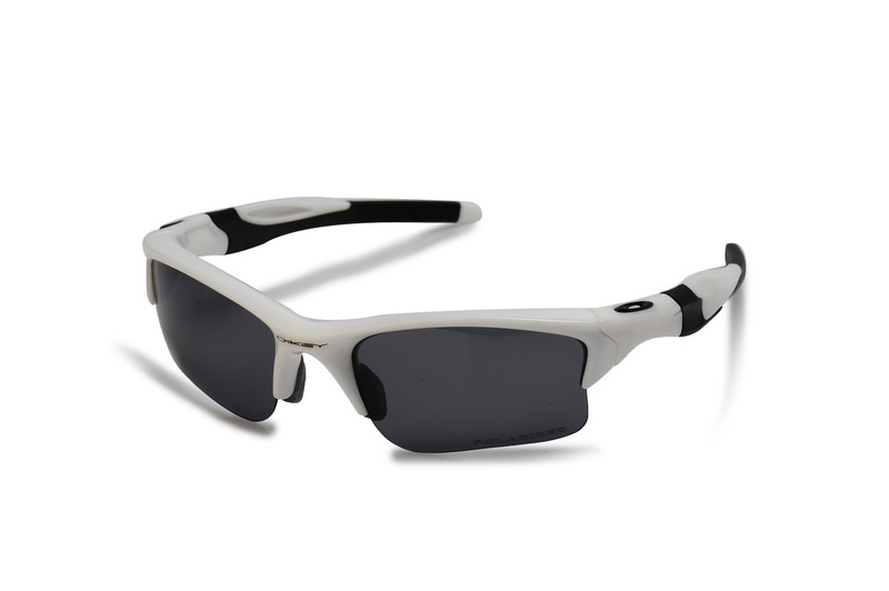 HALF JACKET 2.0 XL 009154 Polished White Grey Iridium Polarized Sunglasses