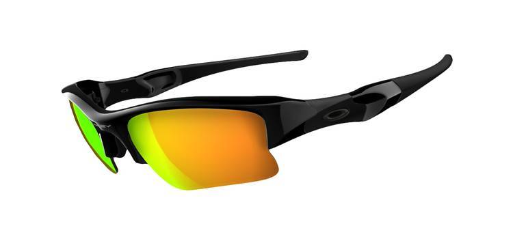 FLAK JACKET XLJ 03-899 Polished Black-Fire Iridium Sunglasses