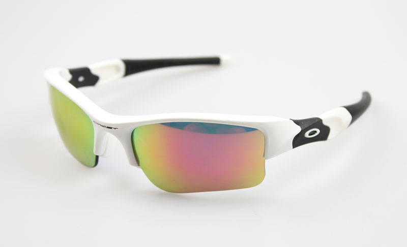 FLAK JACKET XLJ 26-242 Polished Black-VR28 White Iridium Sunglasses 