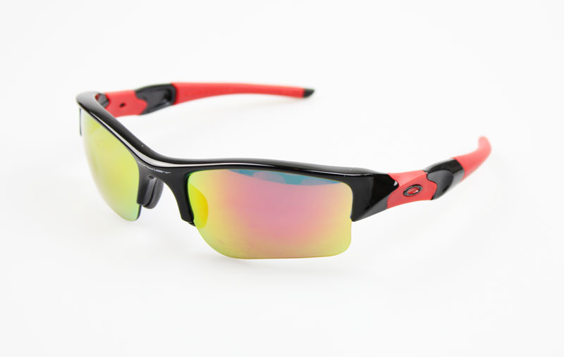 FLAK JACKET XLJ 03-903 Polished VR28 Black Red Iridium Sunglasses