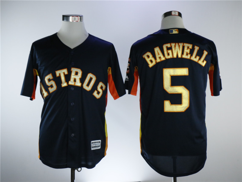 MLB Houston Astros #5 Bagwell Blue Champion Jersey