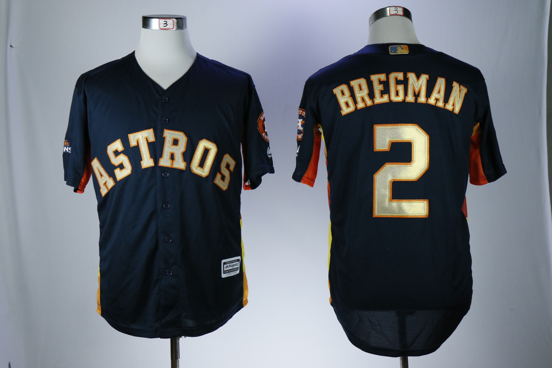 MLB Houston Astros #2 Bregman Champion Blue Jersey