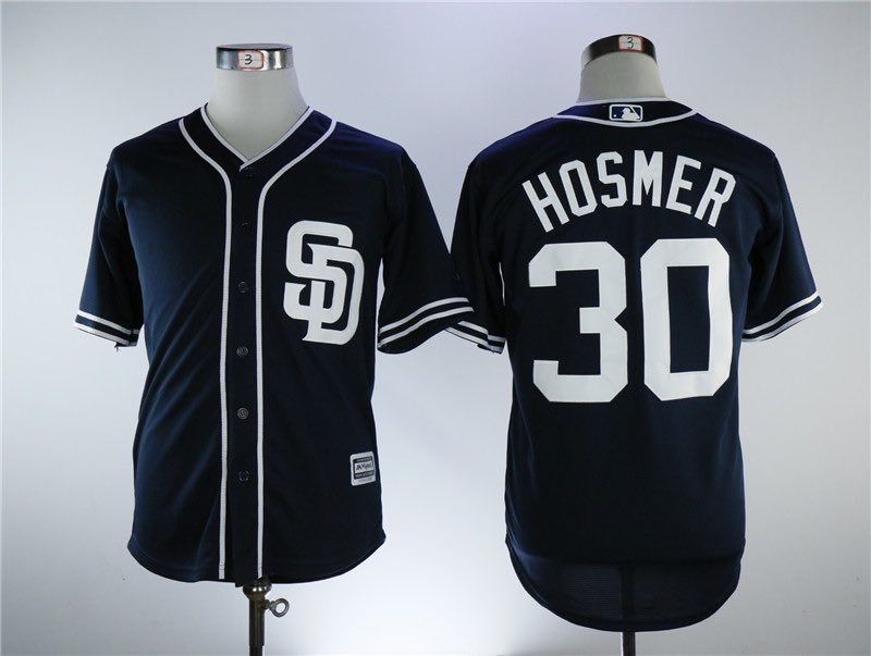 MLB San Diego Padres #30 Hosmer Blue New Jersey