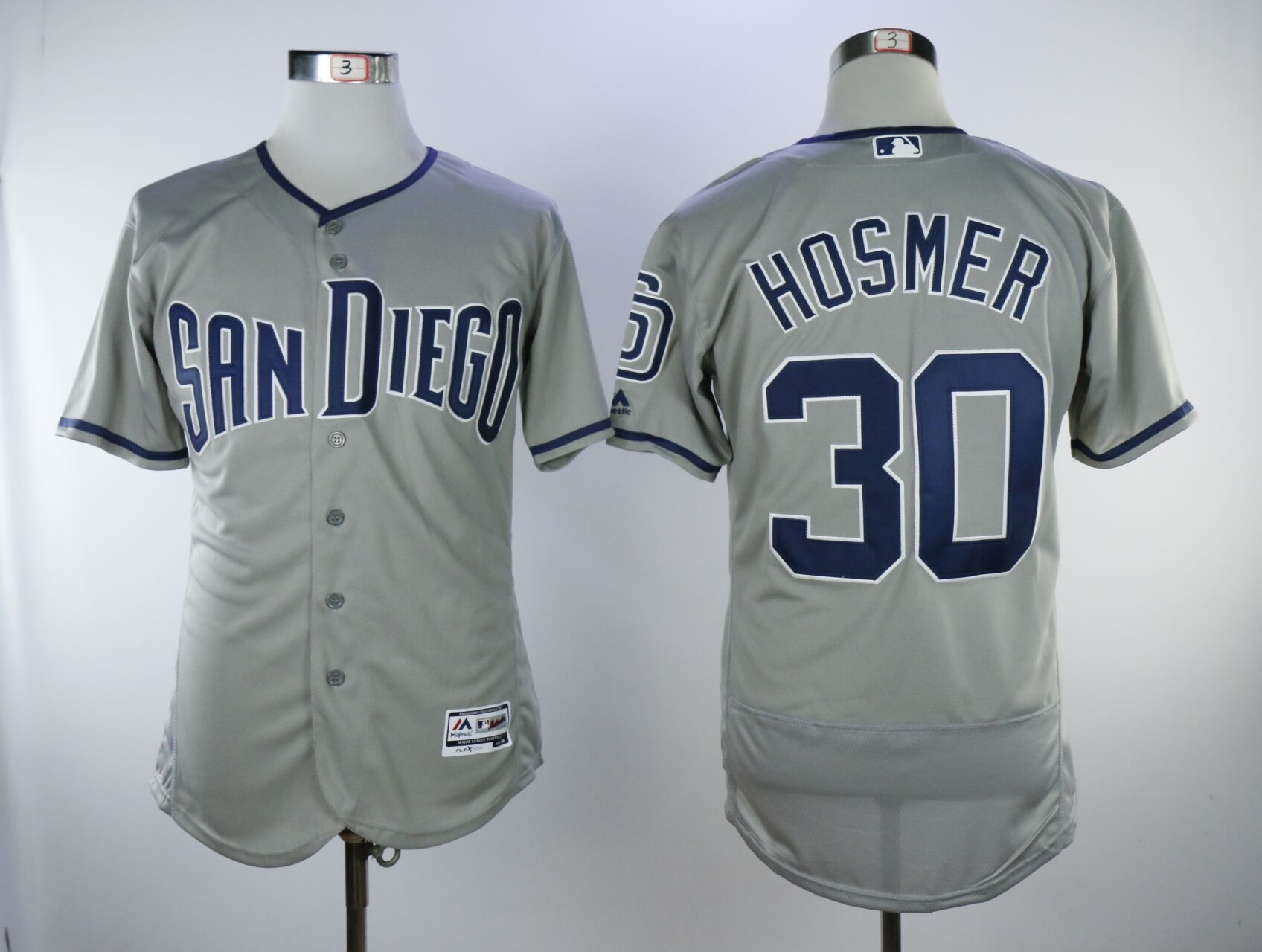 MLB San Diego Padres #30 Hosmer Grey New Jersey