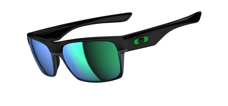 TWOFACE Polished Black-Jade Iridium Sunglasses