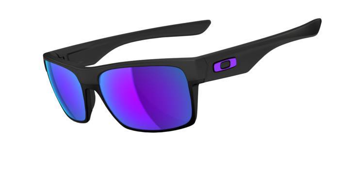 TWOFACE Matte Black-Violet Iridium Sunglasses
