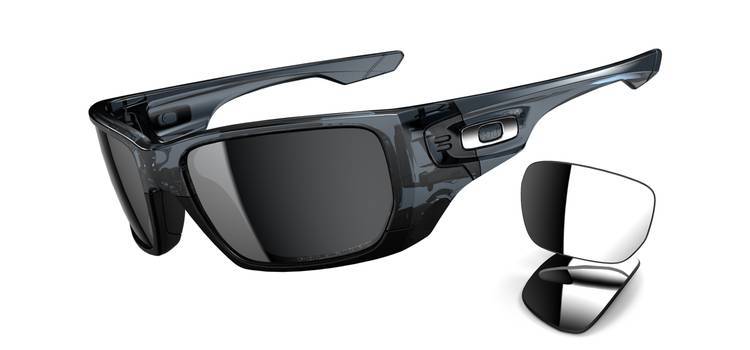 STYLE SWITCH Crystal Black-Black Iridium Polarized & Chrome Iridium Sunglasses