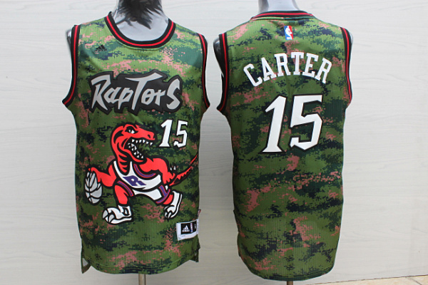 NBA Toronto Raptors #15 Carter Camo Jersey