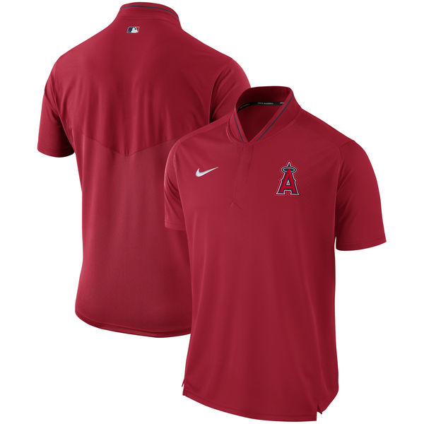 Mens Los Angeles Angels Nike Red Authentic Collection Elite Performance Polo