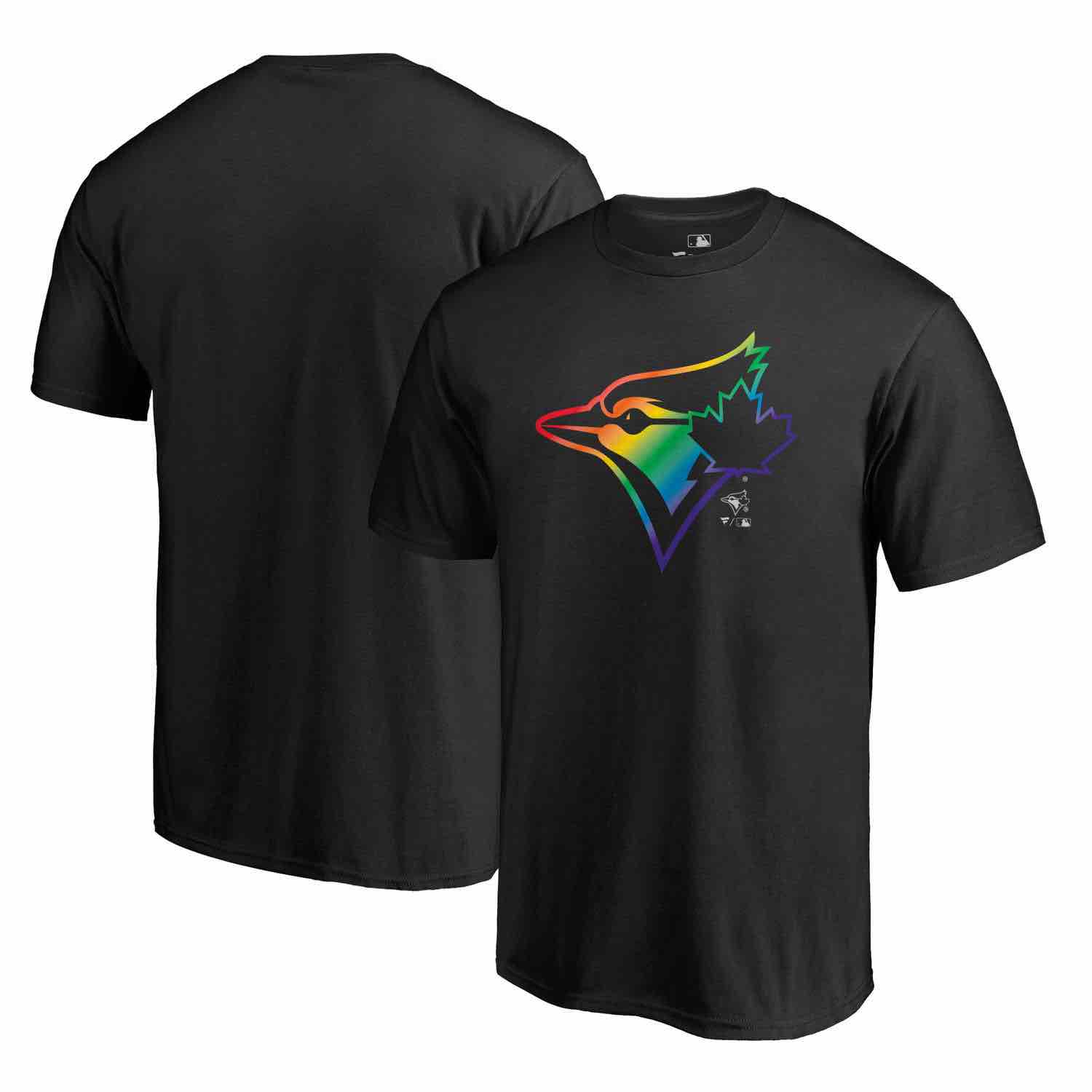 Mens Toronto Blue Jays Fanatics Branded Black Big & Tall Pride T-Shirt