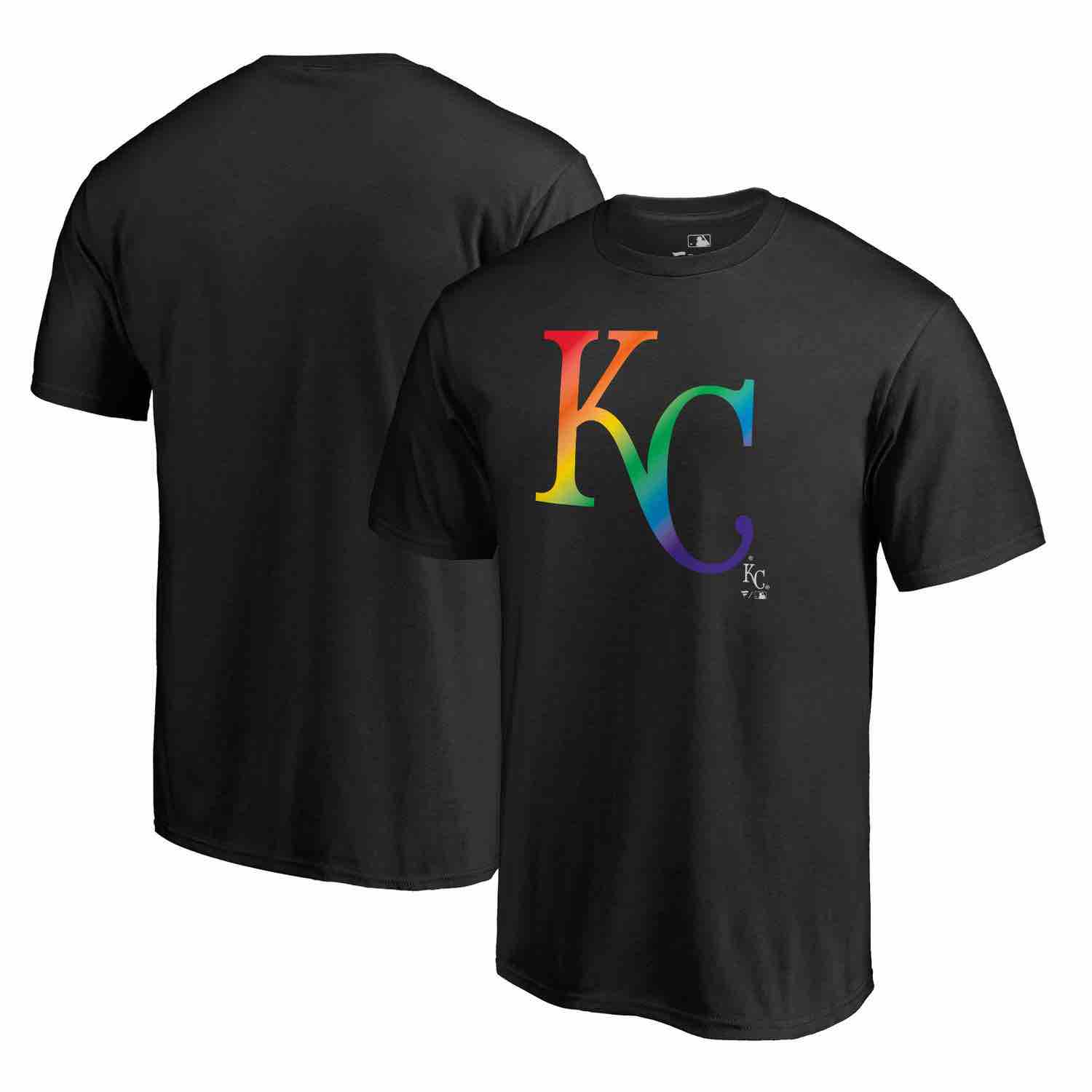 Mens Kansas City Royals Fanatics Branded Pride Black T-Shirt