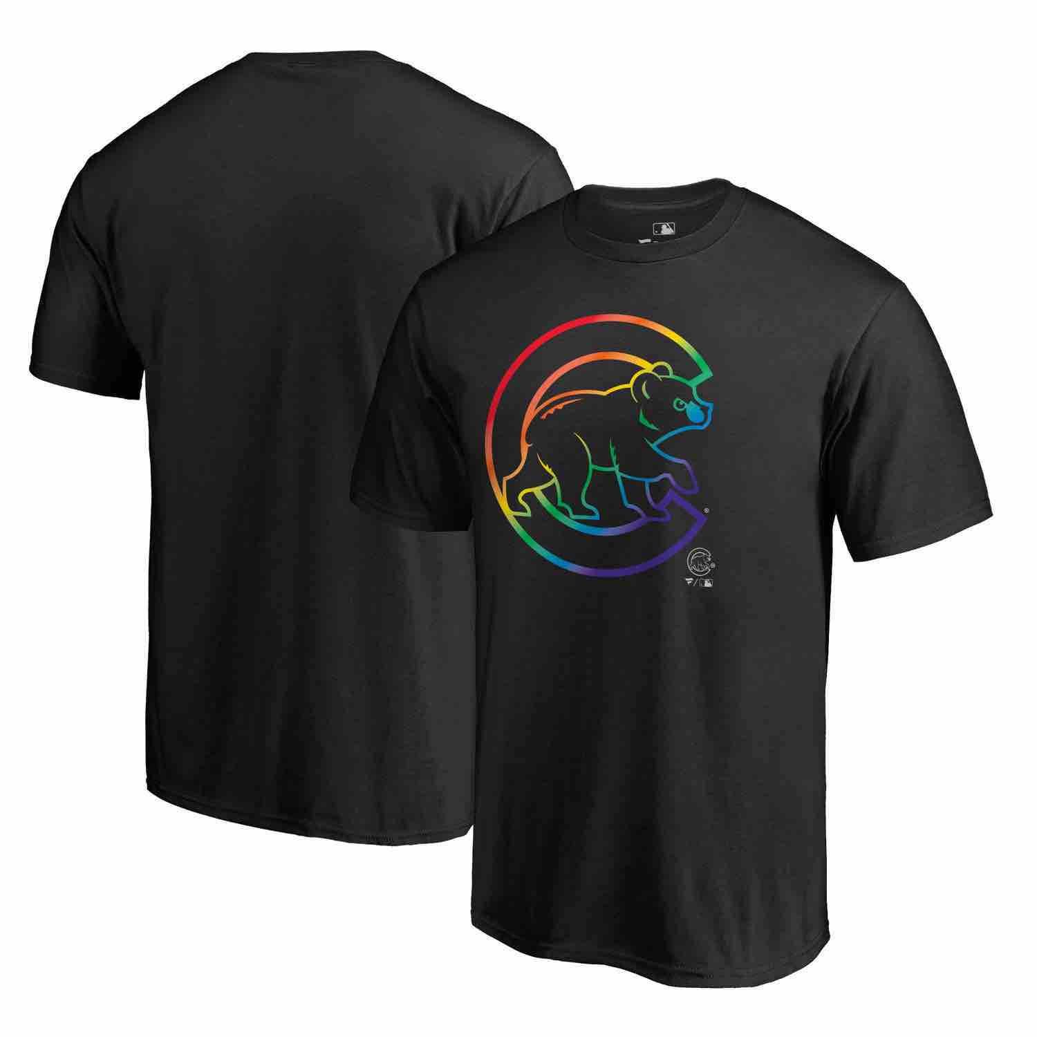 Mens Chicago Cubs Fanatics Branded Pride Black T-Shirt
