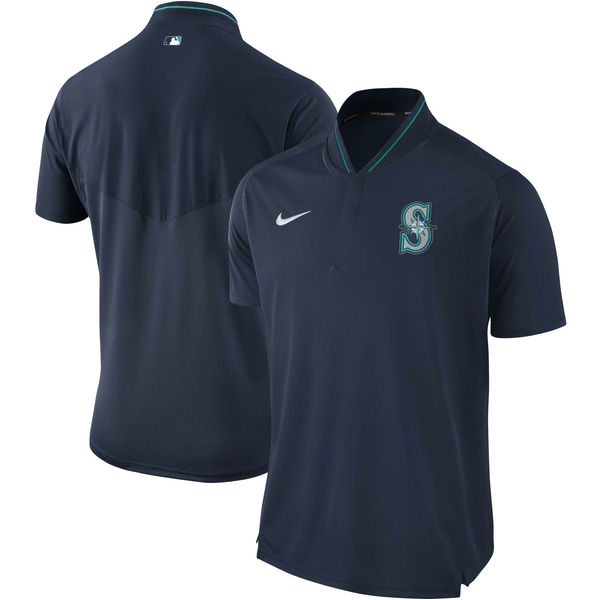 Mens Seattle Mariners Nike Navy Authentic Collection Elite Performance Polo