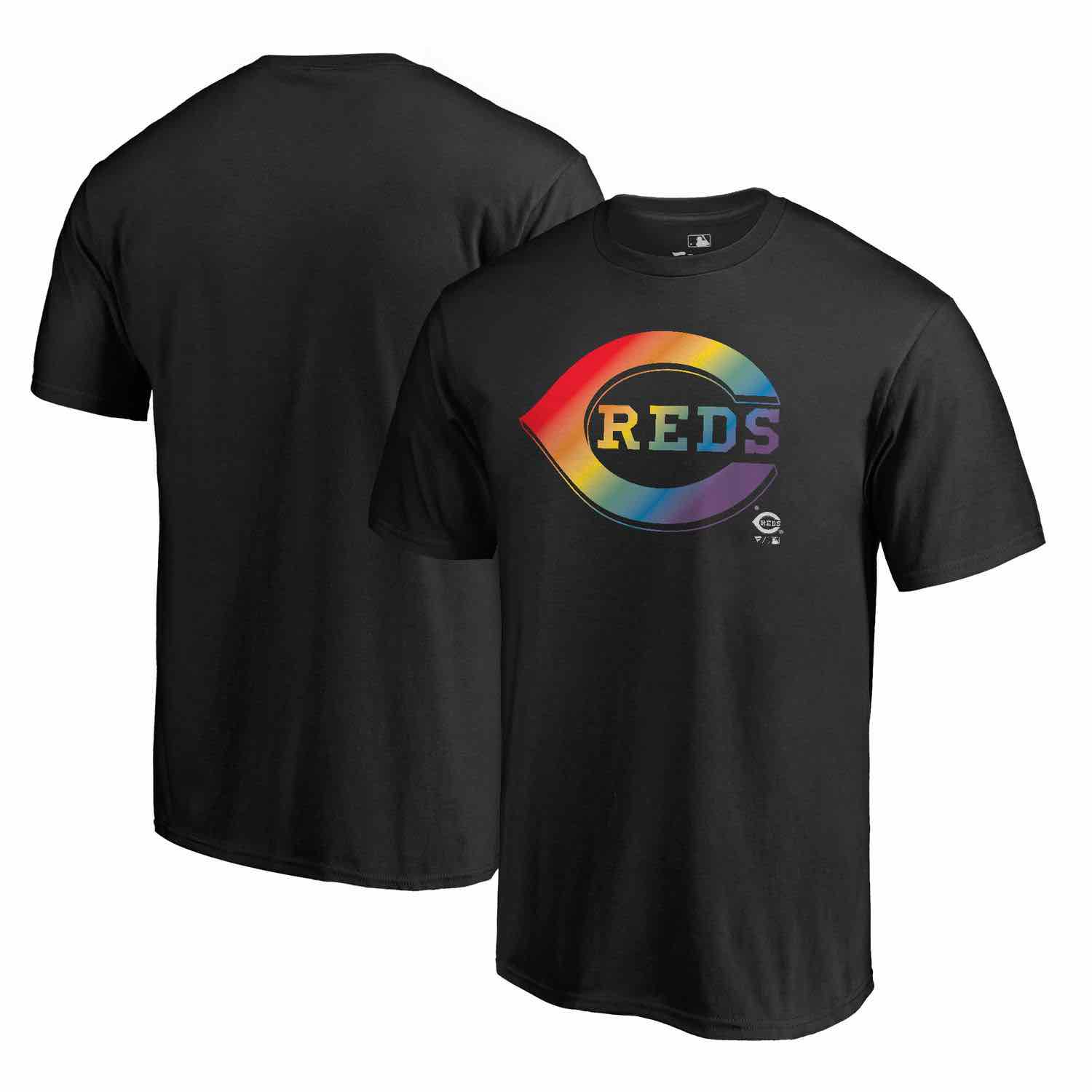 Mens Cincinnati Reds Fanatics Branded Pride Black T-Shirt