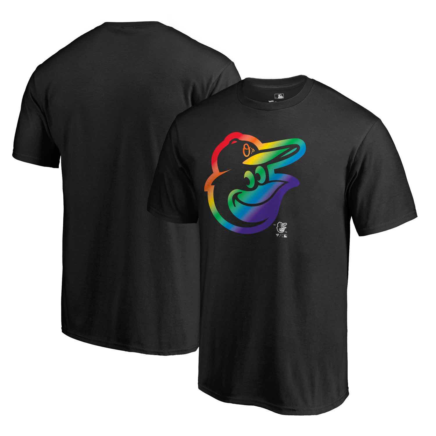 Mens Baltimore Orioles Fanatics Branded Pride Black T-Shirt