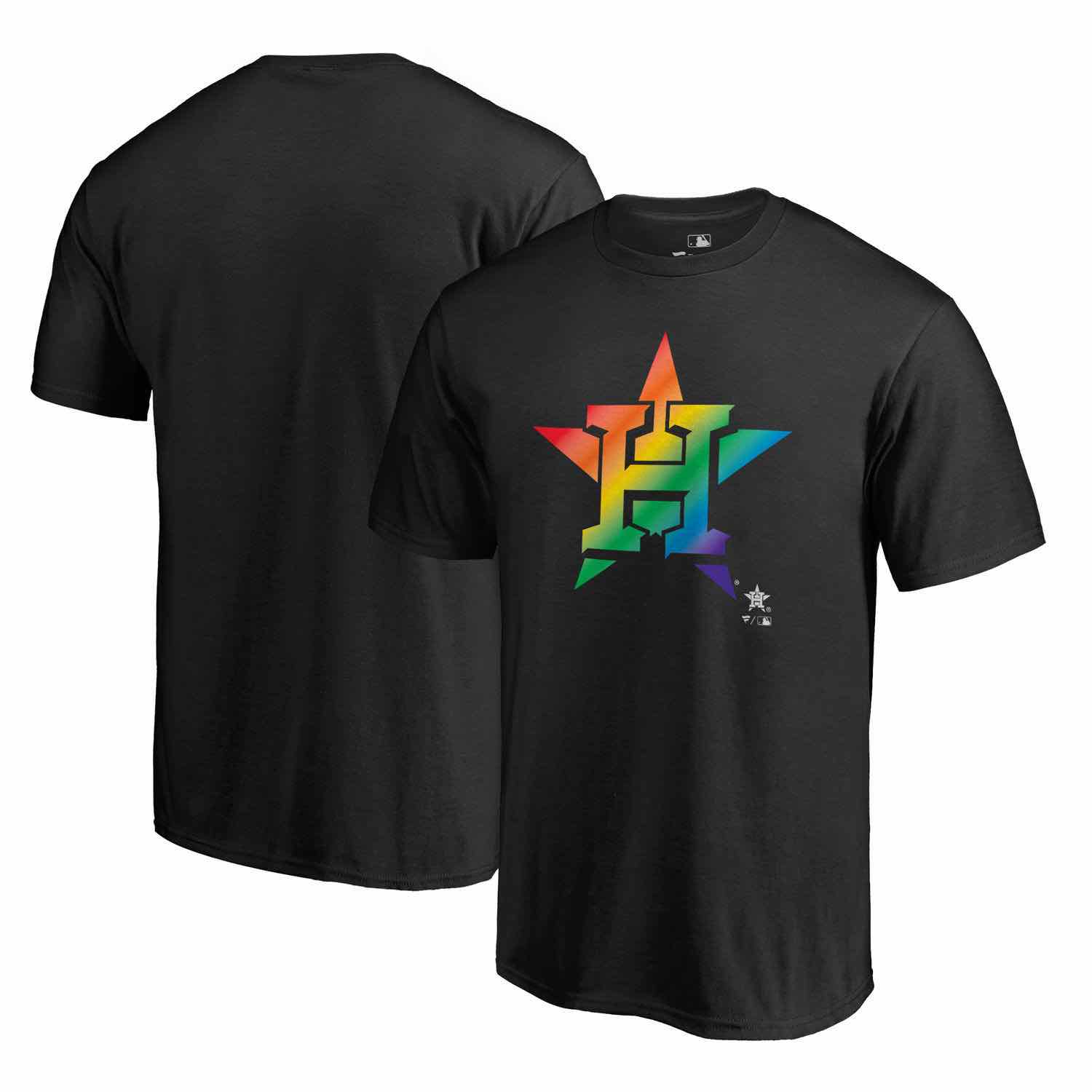 Mens Houston Astros Fanatics Branded Pride Black T-Shirt