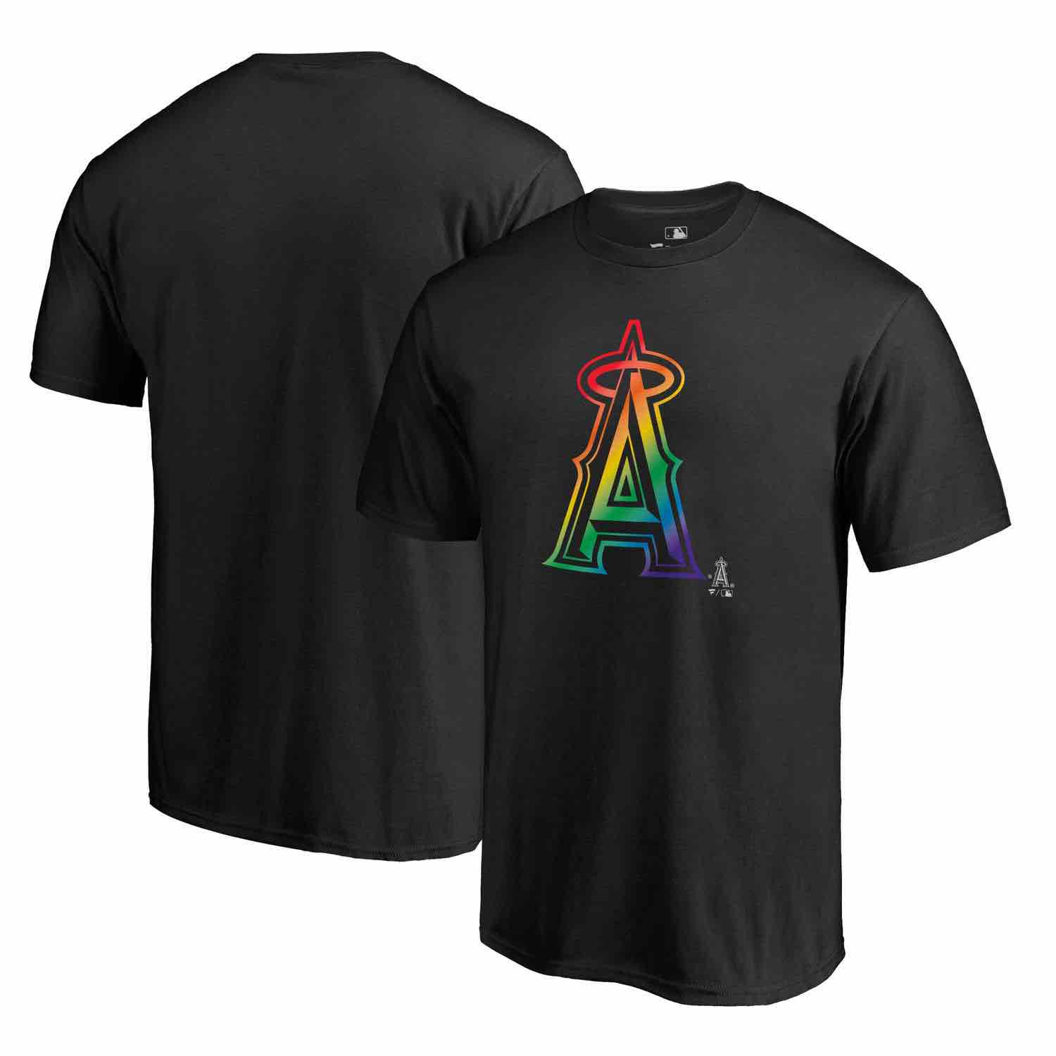 Mens Los Angeles Angels of Anaheim Fanatics Branded Pride Black T-Shirt