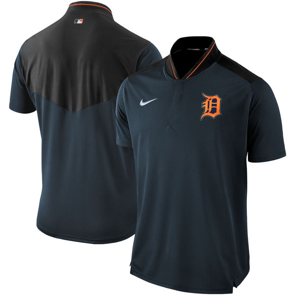 Mens Detroit Tigers Nike Navy Authentic Collection Elite Performance Polo