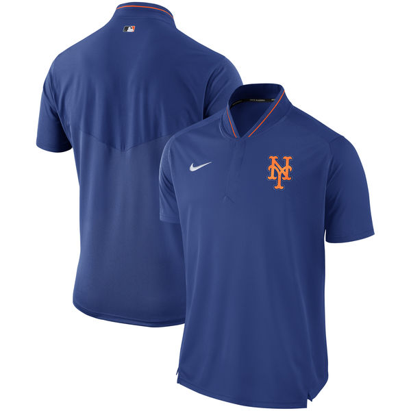 Mens New York Mets Nike Royal Authentic Collection Elite Performance Polo