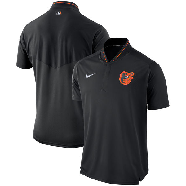 Mens Baltimore Orioles Nike Black Authentic Collection Elite Performance Polo