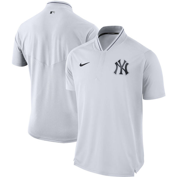 Mens New York Yankees Nike White Authentic Collection Elite Performance Polo