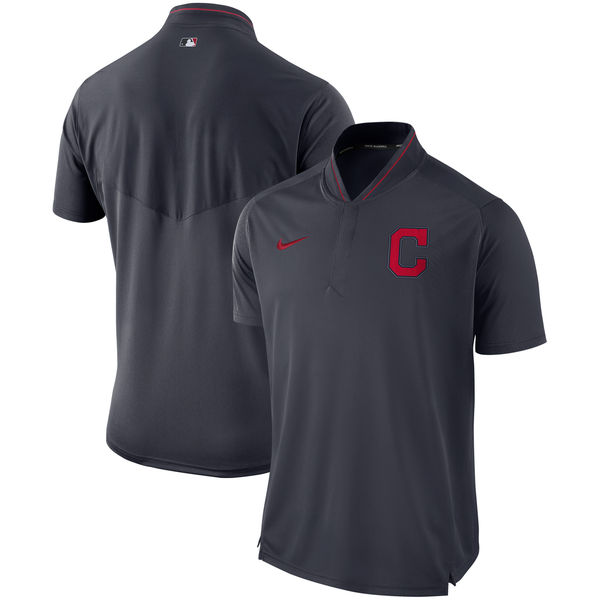 Mens Cleveland Indians Nike Navy Authentic Collection Elite Performance Polo