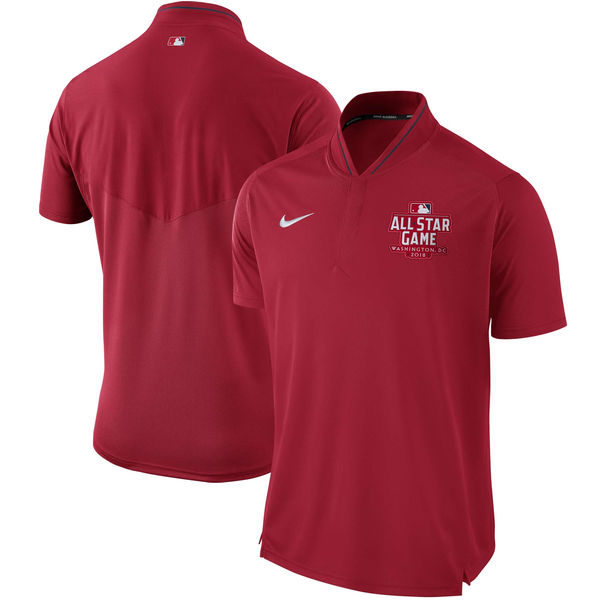Mens Nike Red 2018 MLB All-Star Game Authentic Collection Elite Performance Polo