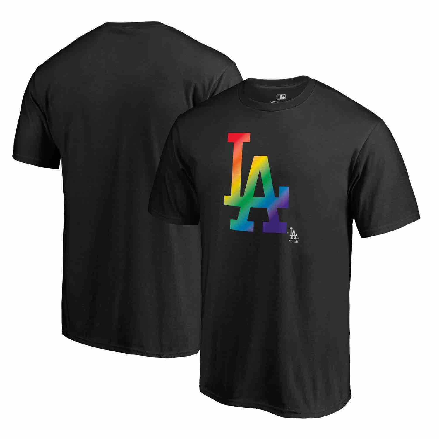 Mens Los Angeles Dodgers Fanatics Branded Pride Black T-Shirt