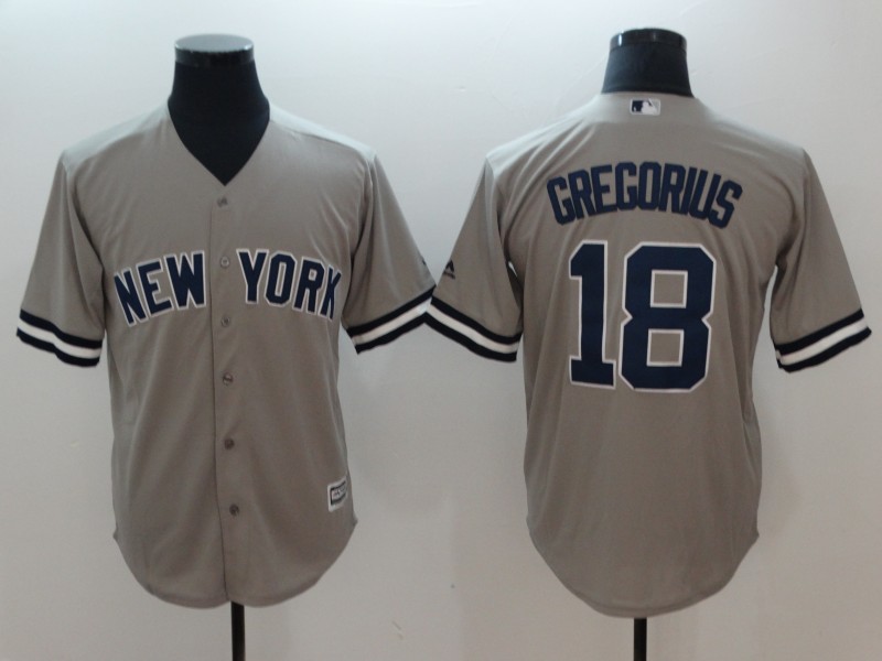 MLB New York Yankees #18 Gregorius Grey Jersey