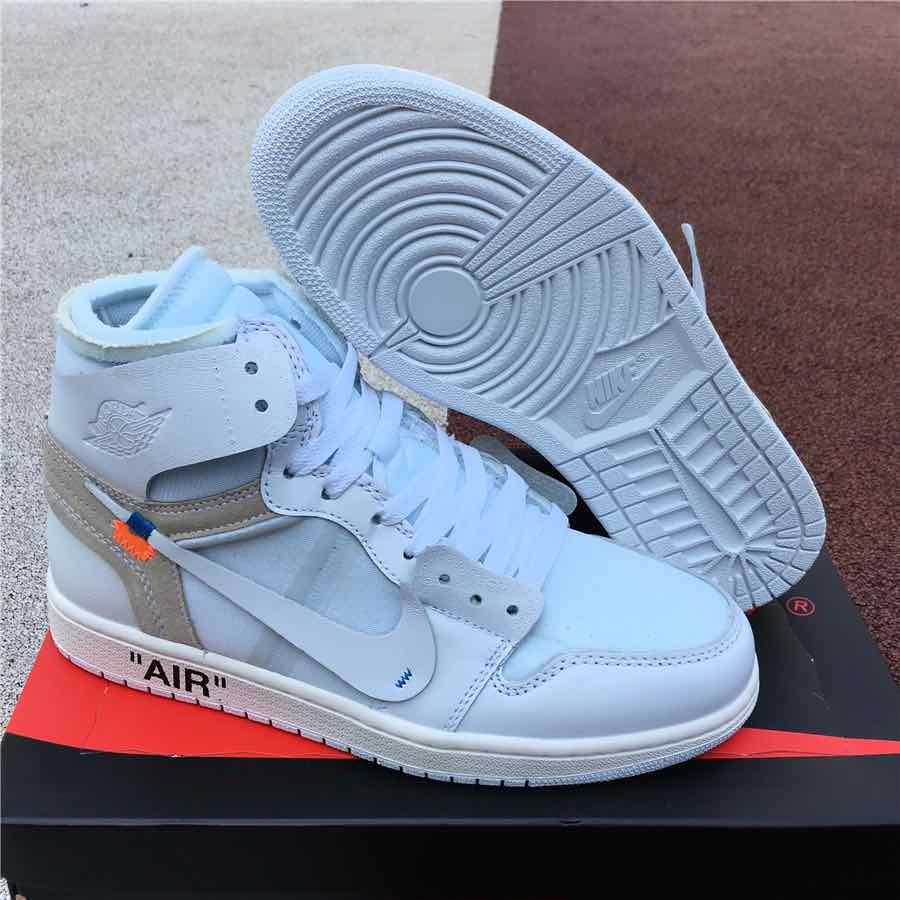 OFF-WHITE x Air Jordan 1 White Sneakers