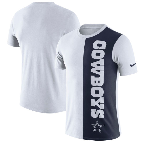 Dallas Cowboys Nike Coin Flip Tri-Blend T-Shirt - WhiteNavy
