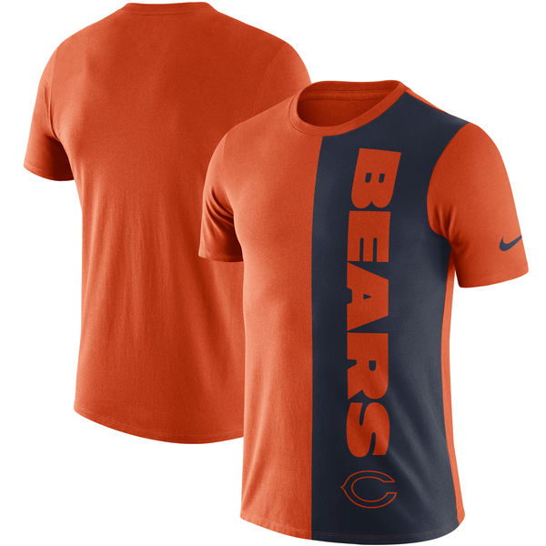Chicago Bears Nike Coin Flip Tri-Blend T-Shirt - OrangeNavy