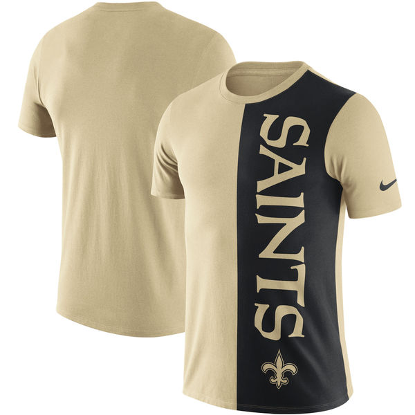 New Orleans Saints Nike Coin Flip Tri-Blend T-Shirt - GoldBlack