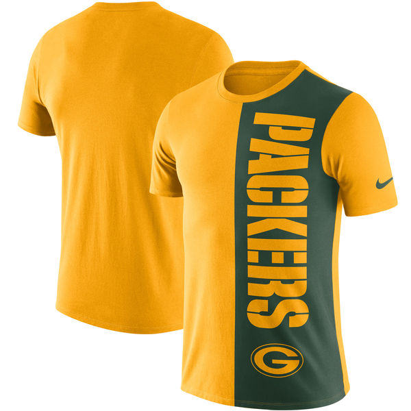 Green Bay Packers Nike Coin Flip Tri-Blend T-Shirt - GoldGreen